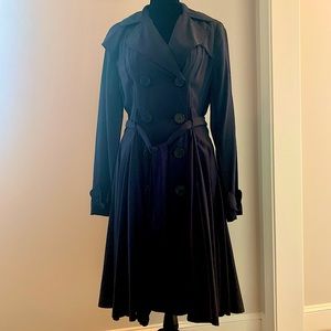 Anthropologie black trench, practically brand new
